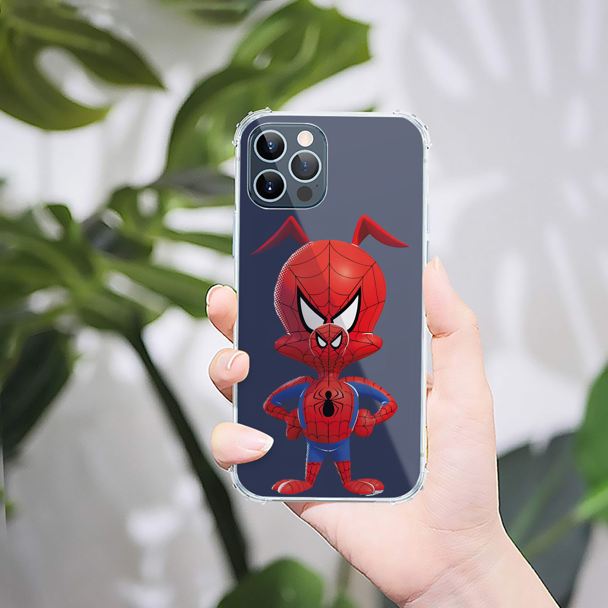 （画像用） Spider Man スパイダーマン 【iPhone 12シリーズ対応】透明スマホケース（クリアソフトケース）